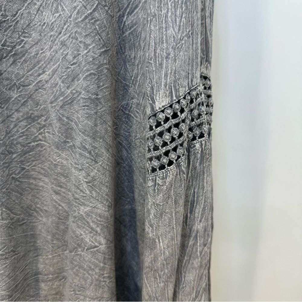 Anandas Collection Size 2x Gray Boho Festival Top… - image 8